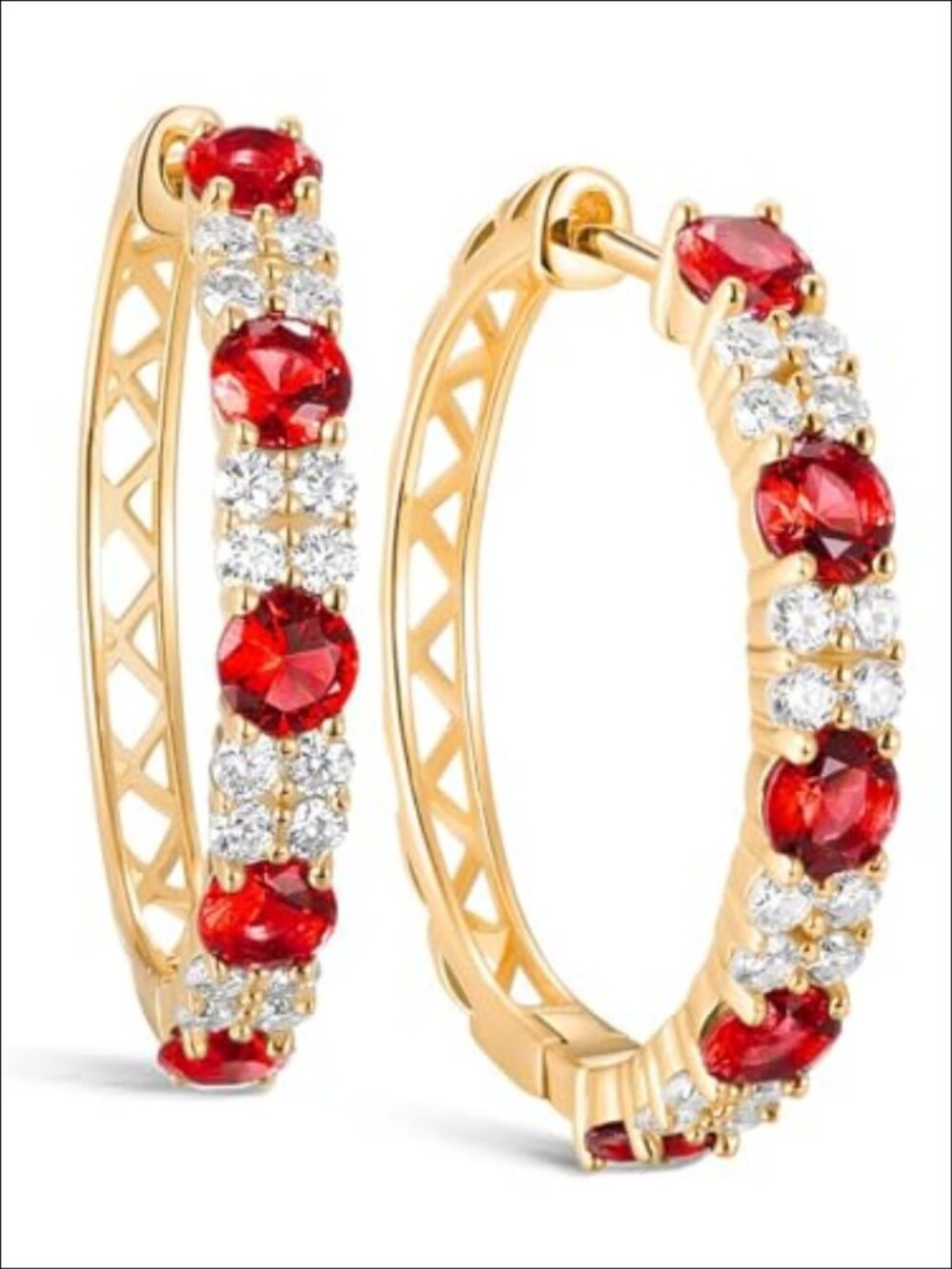 Huggie Hoops 925 Sterling Silver 14K Gold Plated Moissanite Hoop Earrings